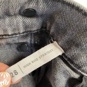 Pacsun High Rise Straight Leg Black Jeans, Size 28